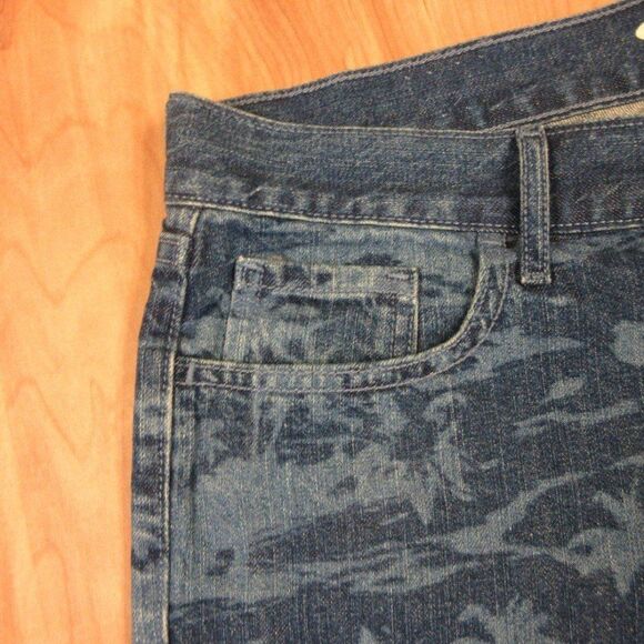 OLD NAVY The Diva Cut Off Denim Shorts Womens Size 8 Palm Trees Tropical Jeans - Picture 5 of 12